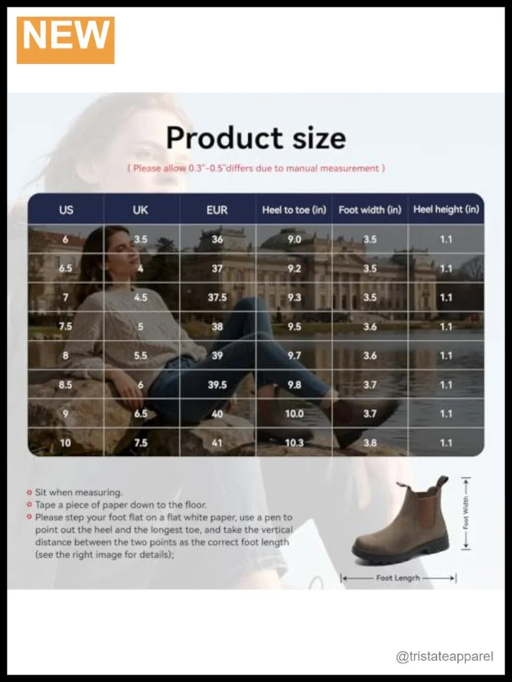 Women's Chelsea Ankle Boots Waterproof Hiking Slip-On Faux Leather